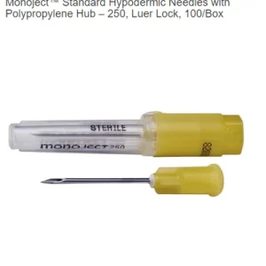 Monoject™ Standard Hypodermic Needles with Polypropylene Hub – 250, Luer Lock, 100/Box