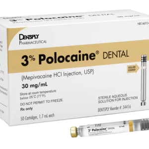3% Polocaine Dental Mepivacaine HCl injection, USP – 1.8 ml Cartridge, 50/Pkg