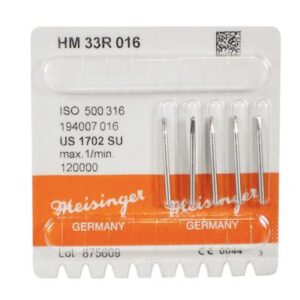 Tungsten Carbide Burs – HM33R Tapered Fissure Cross Cut, FG L, 21 mm Shank Length, 5/P