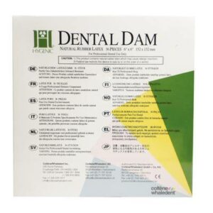 Hygenic® Latex Dental Dam – Adults, Ready Cut, 6" x 6", 36/Pkg