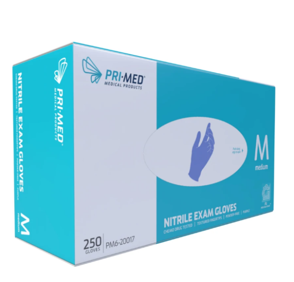 PRI MED Nitrile Gloves 250/Bx