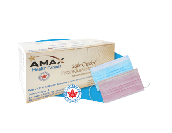 AMAX Ultra Soft Safe-Check, Face Masks, ASTM Level 3 – Made in Canada