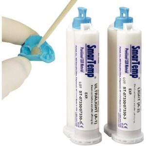 Smartemp Crown and Bridge Split Cartridge – High-Strength Provisional Resin Material, 50 ml, 10 Tips